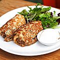 Blini with beef