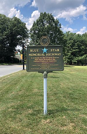 Blue Star Memorial Highway Marker Media PA 07042020