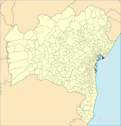 Location of Salvador in the State of Bahia
