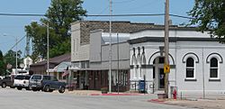 Downtown Bruning: north side of Main Street