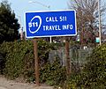 Call 511 travel info sign