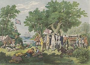 Captain Cook at Possession Island