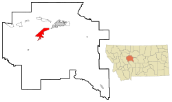 Location of Ulm, Montana
