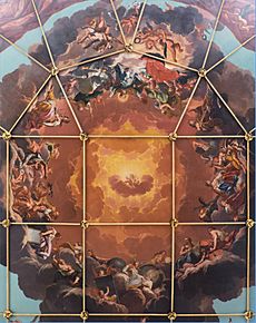 Ceiling fresco centrepiece, Sheldonian Theatre, University of Oxford, by Robert Streater, 1670
