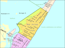 Census Bureau map of Surf City, New Jersey