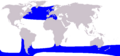 Cetacea range map Long-finned Pilot Whale