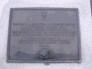Charles Gratiot plaque-Vincennes