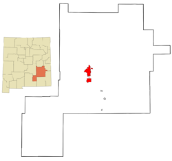 Location of Roswell in Chaves County, New Mexico