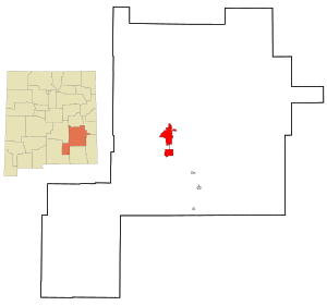 Location within Chaves County
