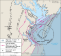Chesapeake Crater boundaries map