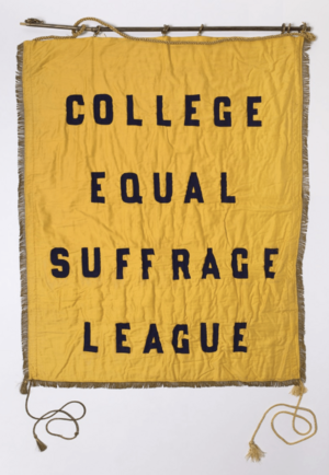 College Equal Suffrage League Banner