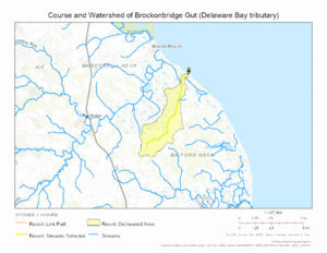 Course and Watershed of Brockonbridge Gut