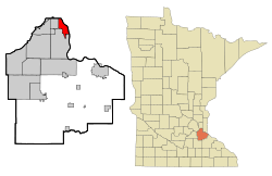 Location of the city of South St. Paulwithin Dakota County, Minnesota