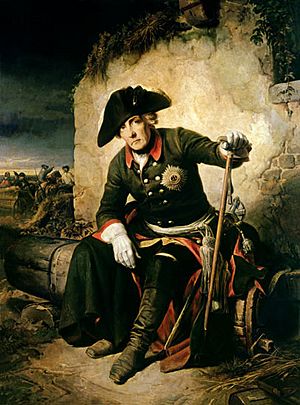 Frederick the Great after the Battle of Kolin by Julius Schrader