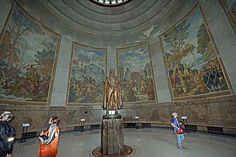 George Rogers Clark statue and murals