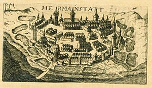 Hermanstatt (Sibiu), 17th century engraving