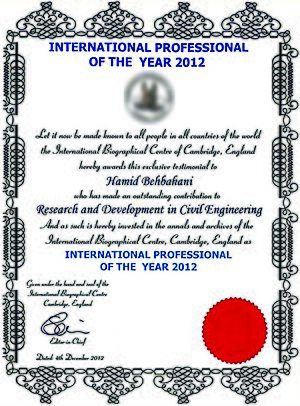 International Biographical Centre Certificate
