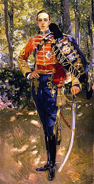 Joaquin Sorolla Retrato Del Rey Don Alfonso XIII con el Uniforme De Husares