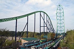 Kingda Ka, the world's tallest roller coaster at Six Flags Great Adventure in Jackson