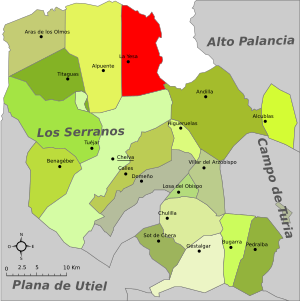 La Yesa-Mapa de los Serranos