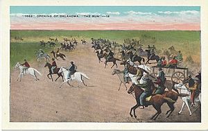Land Rush. Oklahoma, 1889