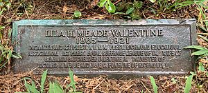 Lila Meade Valentine grave marker