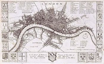 London - Richard Blome's map of 1673
