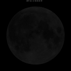 Lunar libration with phase Oct 2007 (continuous loop)