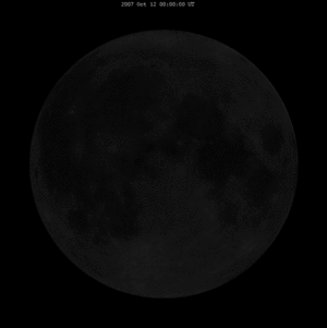 Lunar libration with phase Oct 2007 (continuous loop)