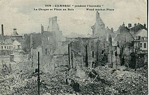 MERESSE 2038 - CAMBRAI Pendant l'incendie - La Choque et Place au Bois
