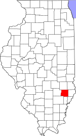 Map of Illinois highlighting Richland County