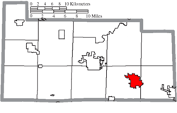 Location of Clyde in Sandusky County