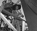 Marian Anderson christens the liberty ship Booker T. Washington