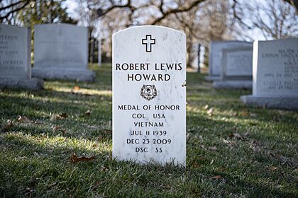 Medal of Honor Recipient United States Army Colonel Robert Howard gravestone in Section 7A of Arlington National Cemetery, Arlington, Virginia on February 7, 2024