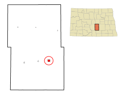 Location of Tappen, North Dakota