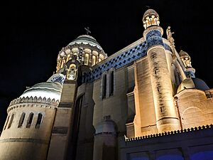 Notre Dame d'Afrique at night