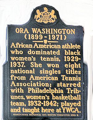 Ora Washington historical marker