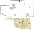 Payne County Oklahoma incorporated and unincorporated areas Glencoe highlighted