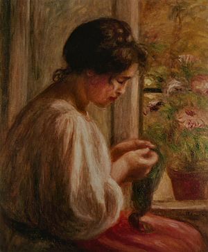 Pierre-Auguste Renoir - Ravaudeuse à la fenêtre
