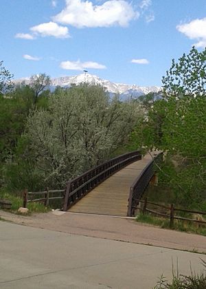 Pikes Peak Greenway Trail - North of Austin Bluffs - Pikes Peak in the background