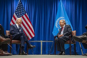 President Joe Biden participates in a bilateral meeting with U.N. Secretary General Antonio Guterres (54021235129)