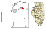 Location of Granville in Putnam County, Illinois.