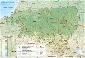 Pyrenees-Atlantiques topographic map-fr