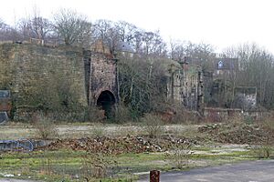 Remains of blast furnaces - Butterley (geograph 4794670)