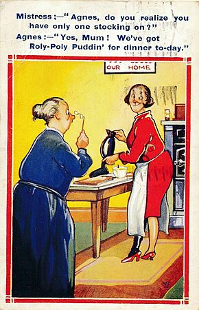 Roly poly pudding postcard
