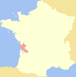 Location of Saintonge in France