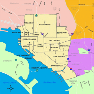 Stockton is located in the central portion of the city of San Diego and part of the Southeastern Planning Area.