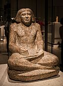 Seated portrait statue of Dersenedj - scribe and administrator of the Old Kingdom 03