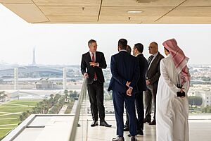 Secretary of State Peter Kyle on a balcony tour of Qatar Foundation. (54337354111)