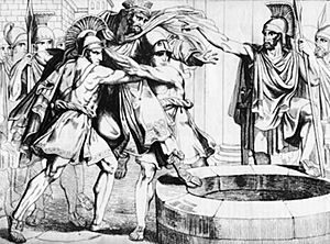 Spartians throw Persian envoys into a well